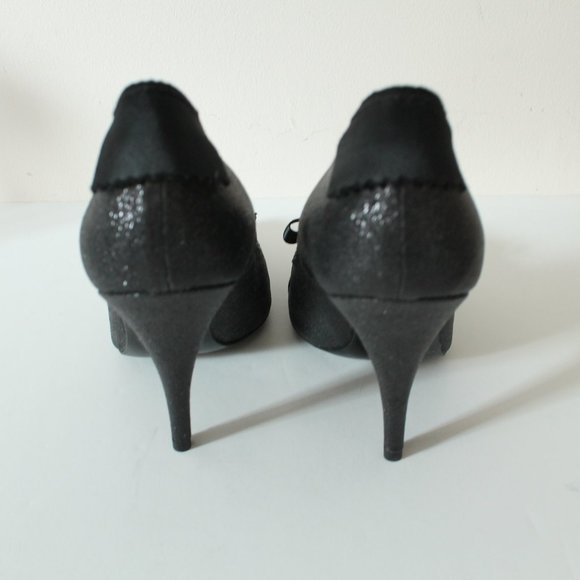 Pedro Garcia Noa Glitter Metallic Pumps Satin Bow Size 10 - Picture 7 of 10